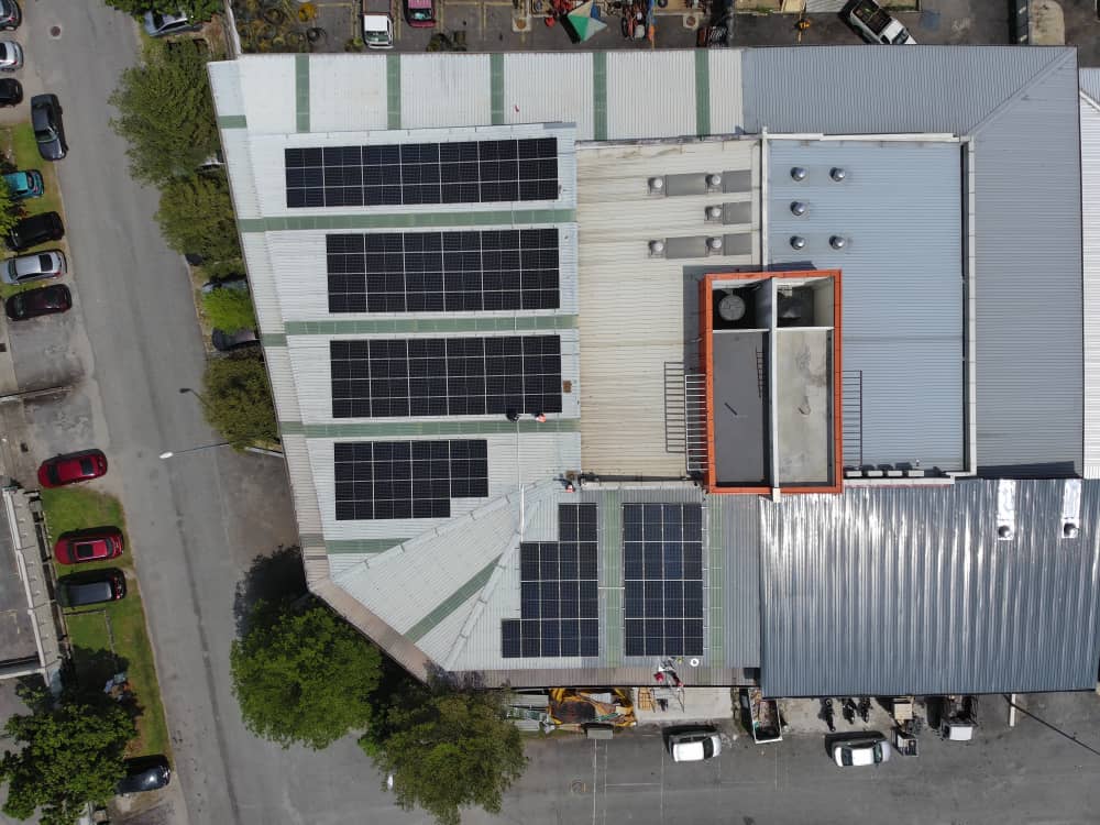 67kW commercial factory rooftop solar system Selangor Malaysia